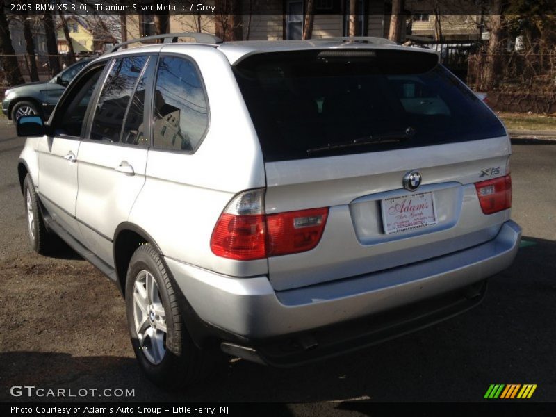 Titanium Silver Metallic / Grey 2005 BMW X5 3.0i