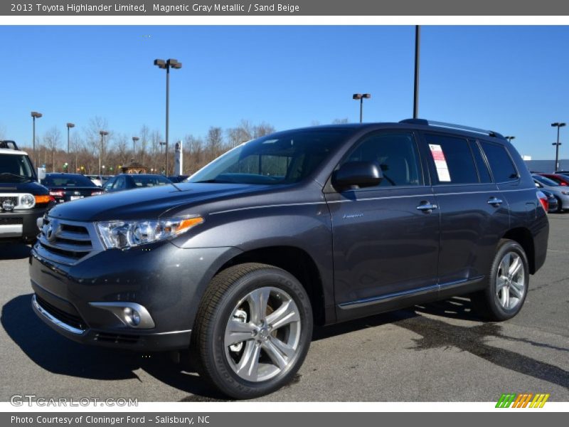 Magnetic Gray Metallic / Sand Beige 2013 Toyota Highlander Limited