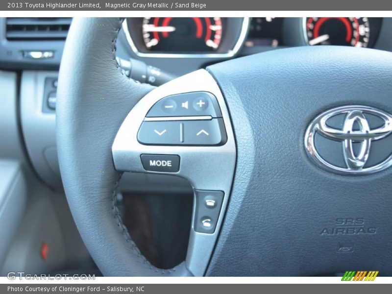Magnetic Gray Metallic / Sand Beige 2013 Toyota Highlander Limited