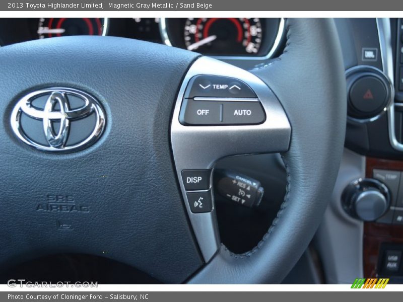 Magnetic Gray Metallic / Sand Beige 2013 Toyota Highlander Limited