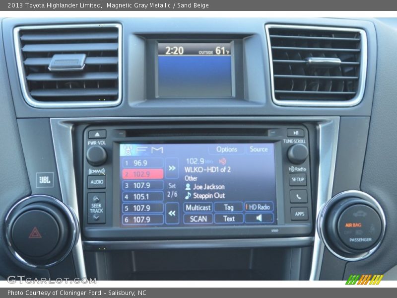 Magnetic Gray Metallic / Sand Beige 2013 Toyota Highlander Limited