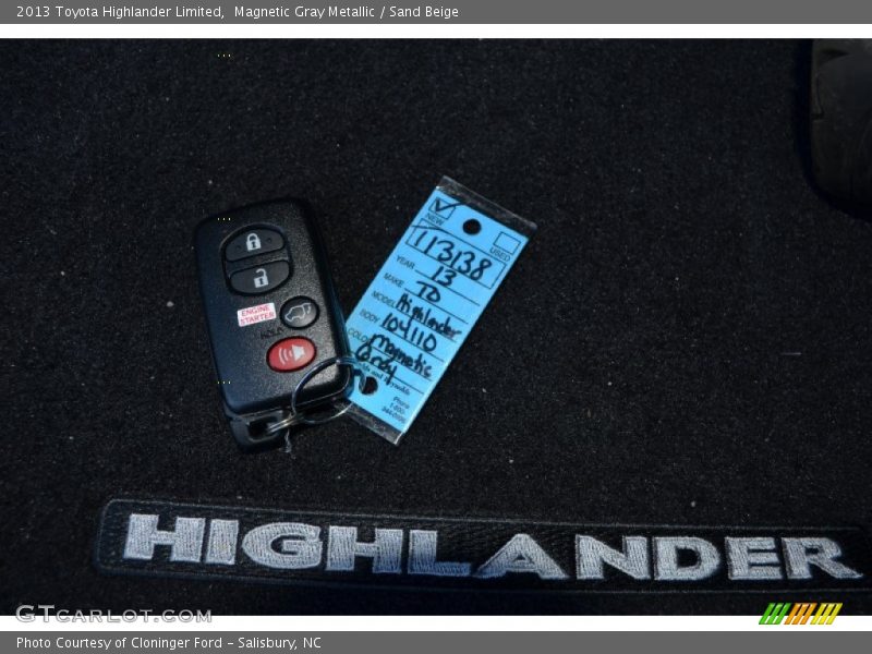 Magnetic Gray Metallic / Sand Beige 2013 Toyota Highlander Limited