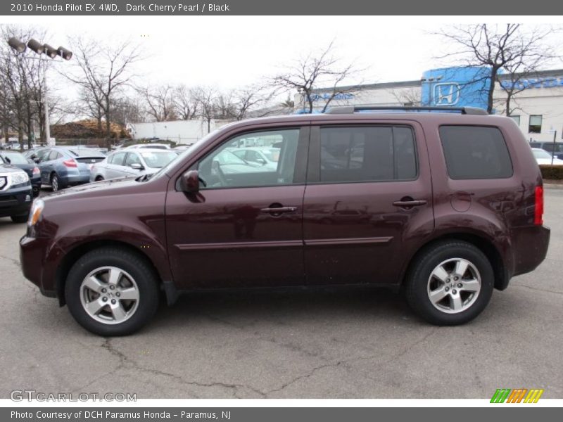 Dark Cherry Pearl / Black 2010 Honda Pilot EX 4WD