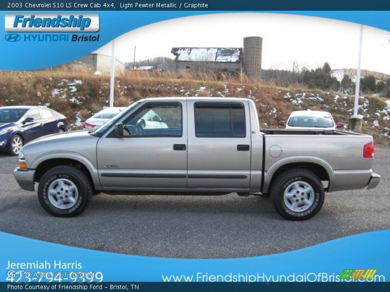 Light Pewter Metallic / Graphite 2003 Chevrolet S10 LS Crew Cab 4x4