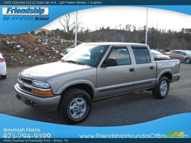 Light Pewter Metallic / Graphite 2003 Chevrolet S10 LS Crew Cab 4x4