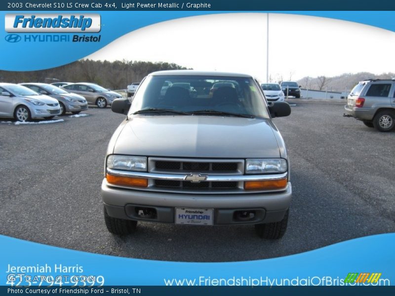 Light Pewter Metallic / Graphite 2003 Chevrolet S10 LS Crew Cab 4x4