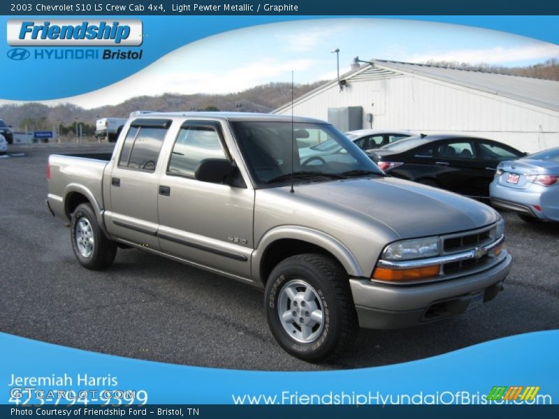 Light Pewter Metallic / Graphite 2003 Chevrolet S10 LS Crew Cab 4x4