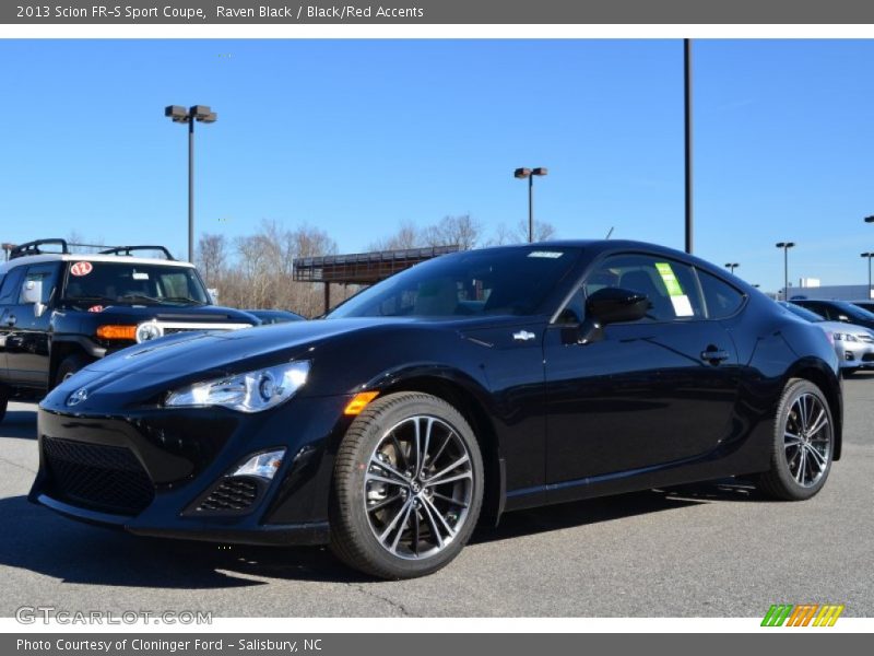 Raven Black / Black/Red Accents 2013 Scion FR-S Sport Coupe