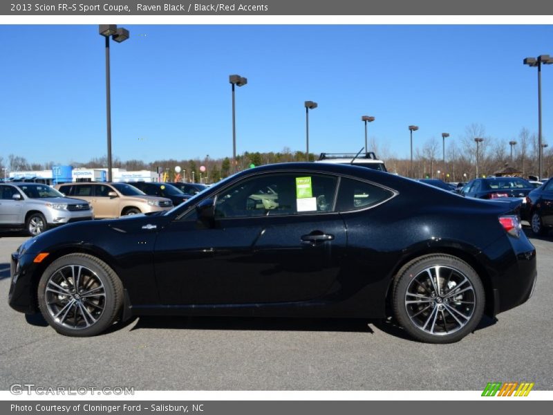 Raven Black / Black/Red Accents 2013 Scion FR-S Sport Coupe