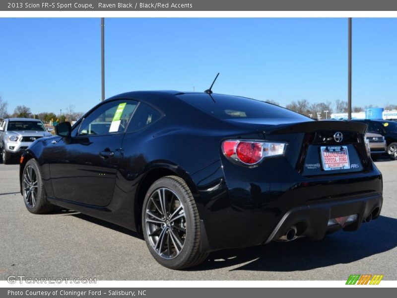 Raven Black / Black/Red Accents 2013 Scion FR-S Sport Coupe