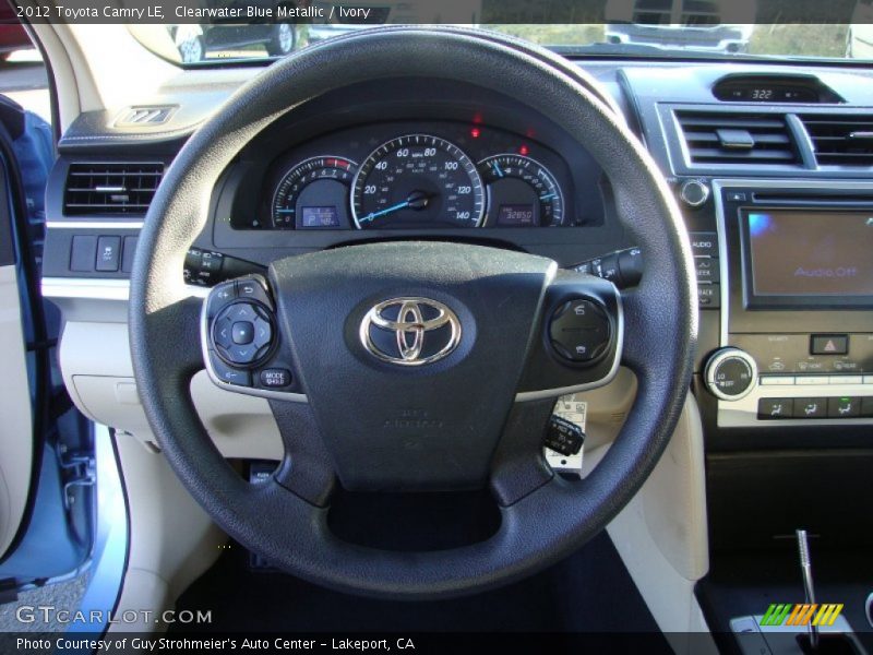 Clearwater Blue Metallic / Ivory 2012 Toyota Camry LE