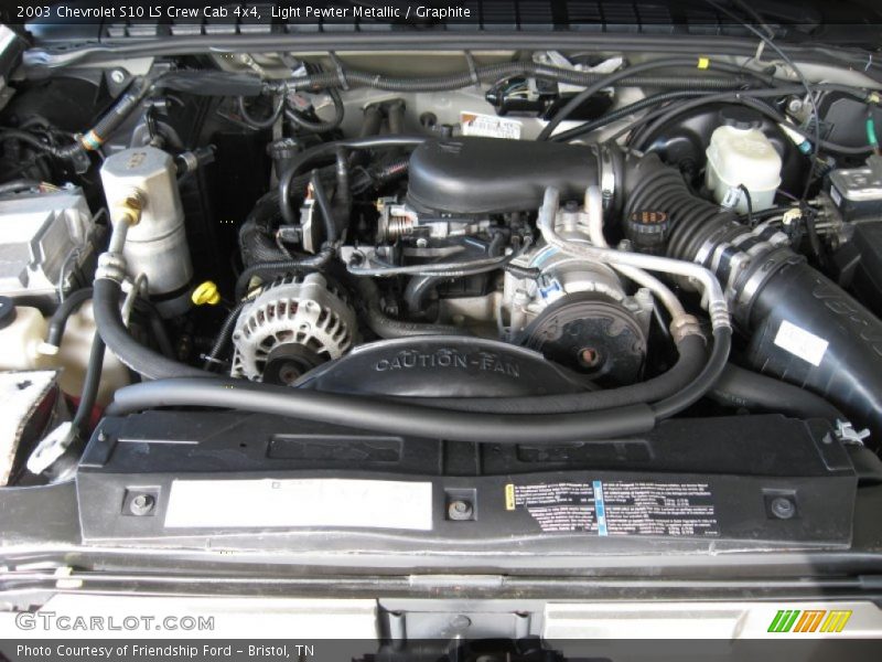 Light Pewter Metallic / Graphite 2003 Chevrolet S10 LS Crew Cab 4x4