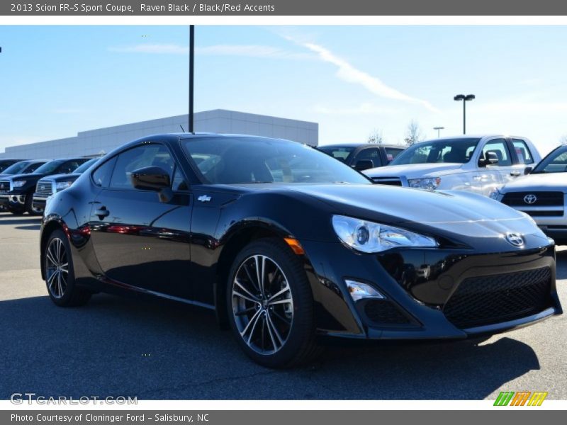 Raven Black / Black/Red Accents 2013 Scion FR-S Sport Coupe