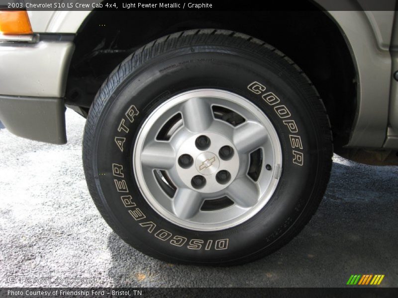 Light Pewter Metallic / Graphite 2003 Chevrolet S10 LS Crew Cab 4x4