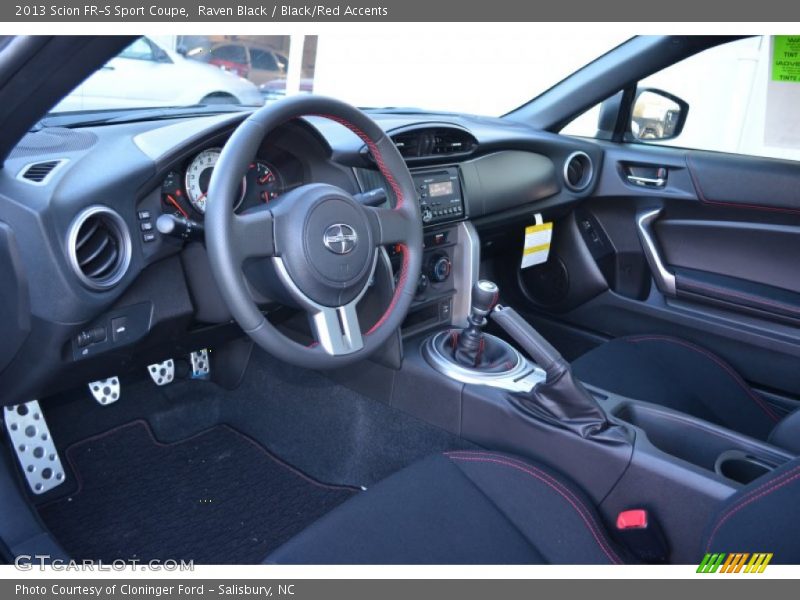 Raven Black / Black/Red Accents 2013 Scion FR-S Sport Coupe