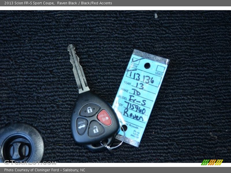 Raven Black / Black/Red Accents 2013 Scion FR-S Sport Coupe