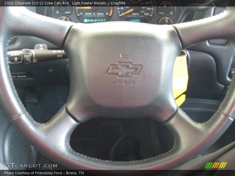Light Pewter Metallic / Graphite 2003 Chevrolet S10 LS Crew Cab 4x4