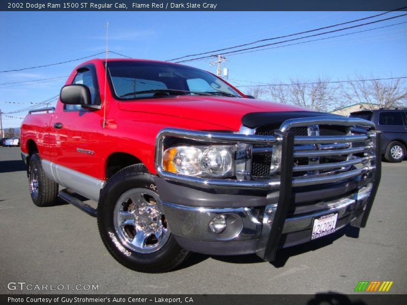 Flame Red / Dark Slate Gray 2002 Dodge Ram 1500 ST Regular Cab
