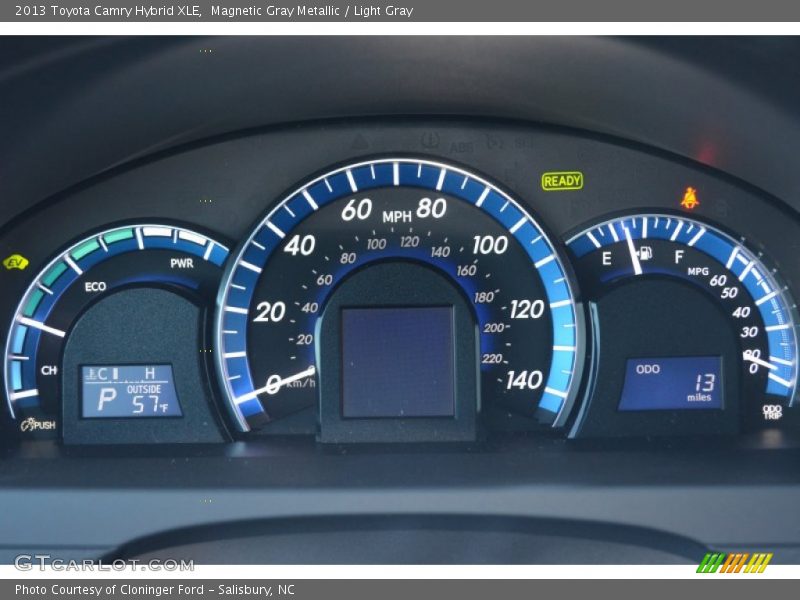 Magnetic Gray Metallic / Light Gray 2013 Toyota Camry Hybrid XLE