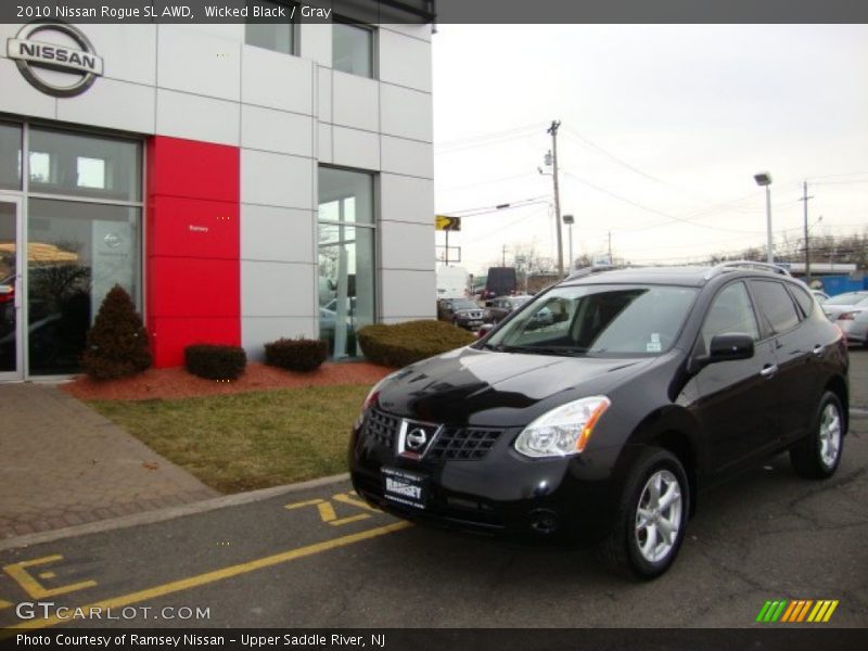 Wicked Black / Gray 2010 Nissan Rogue SL AWD