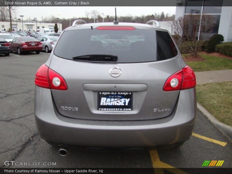 Gotham Gray / Black 2009 Nissan Rogue SL AWD