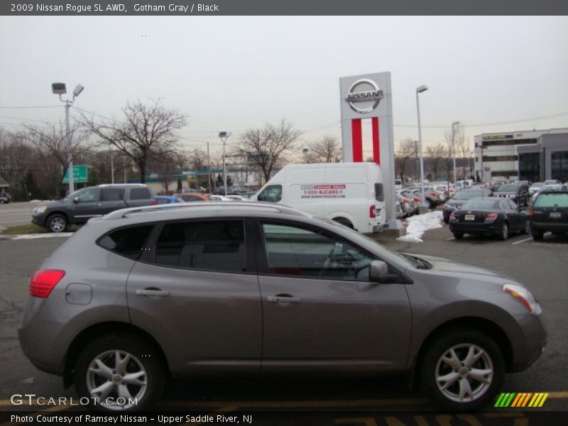 Gotham Gray / Black 2009 Nissan Rogue SL AWD