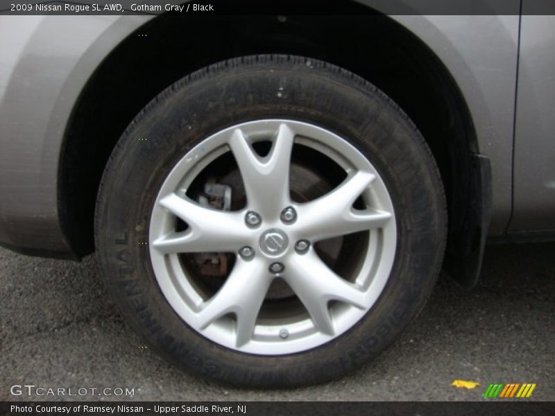 Gotham Gray / Black 2009 Nissan Rogue SL AWD