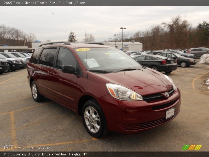 Salsa Red Pearl / Stone 2005 Toyota Sienna LE AWD