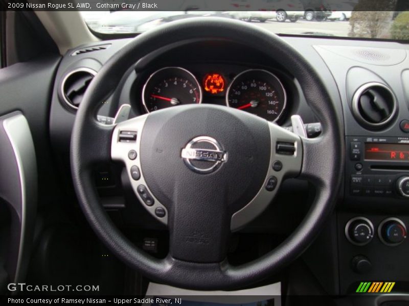 Gotham Gray / Black 2009 Nissan Rogue SL AWD
