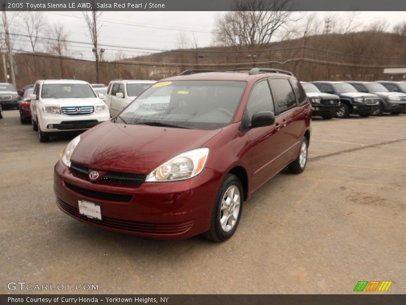 Salsa Red Pearl / Stone 2005 Toyota Sienna LE AWD