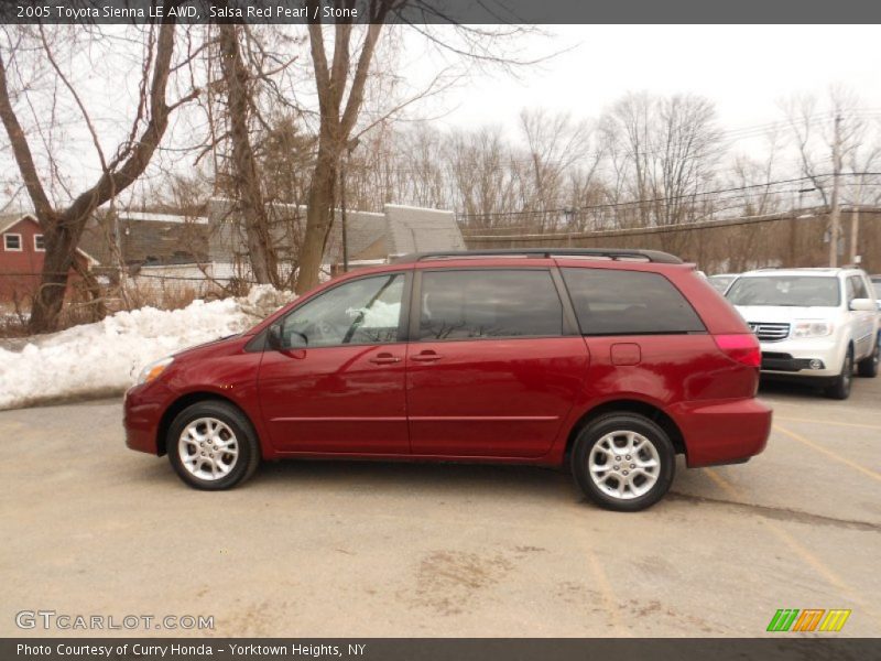 Salsa Red Pearl / Stone 2005 Toyota Sienna LE AWD