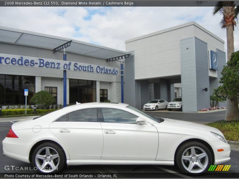 Diamond White Metallic / Cashmere Beige 2008 Mercedes-Benz CLS 550