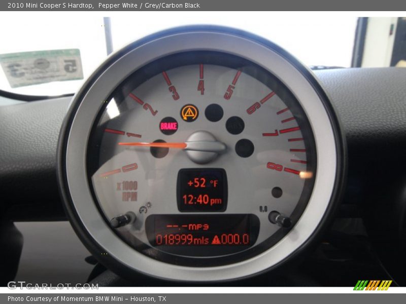 Pepper White / Grey/Carbon Black 2010 Mini Cooper S Hardtop