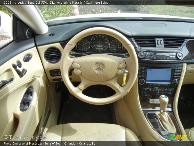 Diamond White Metallic / Cashmere Beige 2008 Mercedes-Benz CLS 550