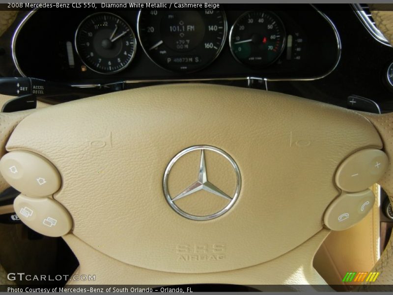 Diamond White Metallic / Cashmere Beige 2008 Mercedes-Benz CLS 550