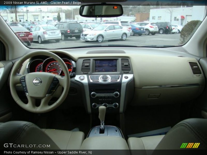 Glacier Pearl / Beige 2009 Nissan Murano SL AWD