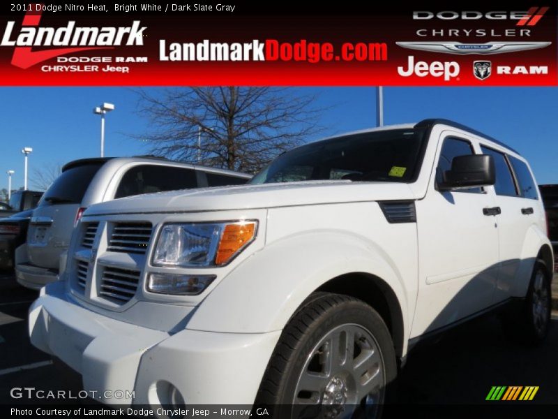 Bright White / Dark Slate Gray 2011 Dodge Nitro Heat