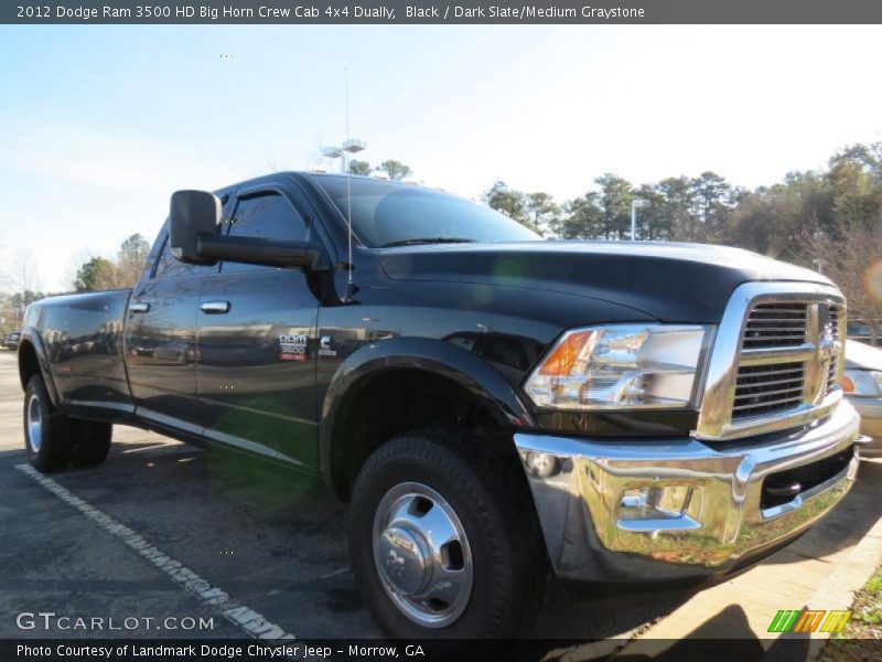 Black / Dark Slate/Medium Graystone 2012 Dodge Ram 3500 HD Big Horn Crew Cab 4x4 Dually