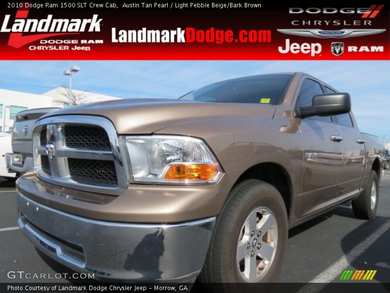 Austin Tan Pearl / Light Pebble Beige/Bark Brown 2010 Dodge Ram 1500 SLT Crew Cab