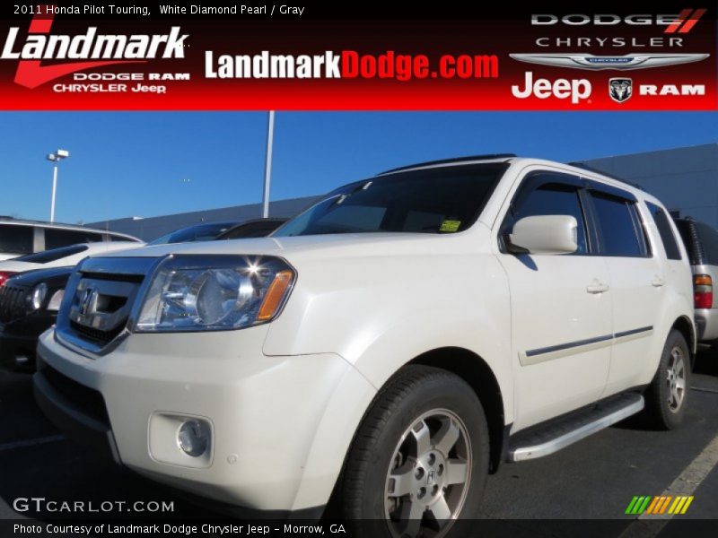 White Diamond Pearl / Gray 2011 Honda Pilot Touring