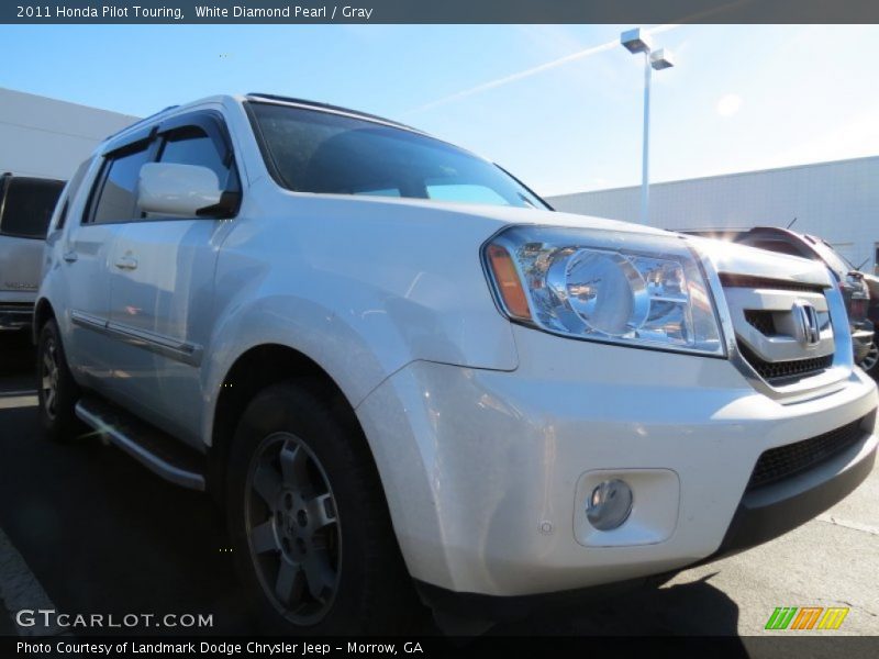 White Diamond Pearl / Gray 2011 Honda Pilot Touring