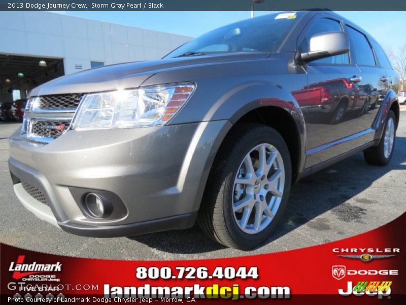 Storm Gray Pearl / Black 2013 Dodge Journey Crew