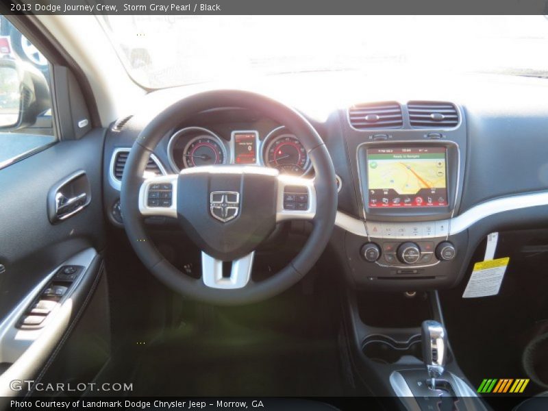 Storm Gray Pearl / Black 2013 Dodge Journey Crew