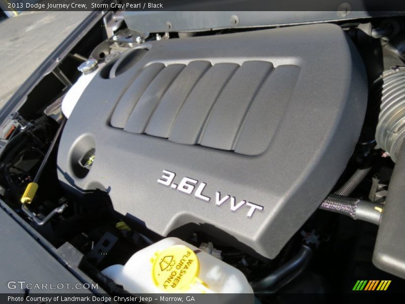 Storm Gray Pearl / Black 2013 Dodge Journey Crew