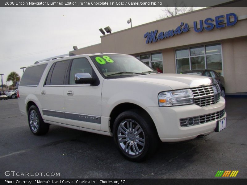 White Chocolate Tri Coat / Camel/Sand Piping 2008 Lincoln Navigator L Limited Edition