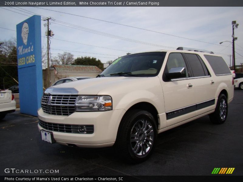 White Chocolate Tri Coat / Camel/Sand Piping 2008 Lincoln Navigator L Limited Edition