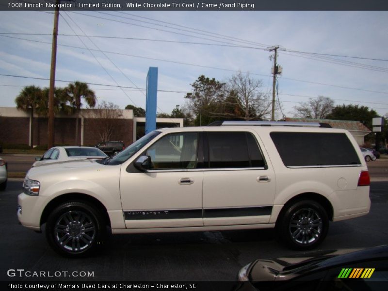White Chocolate Tri Coat / Camel/Sand Piping 2008 Lincoln Navigator L Limited Edition