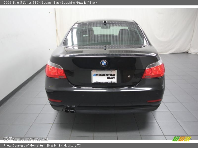 Black Sapphire Metallic / Black 2006 BMW 5 Series 530xi Sedan