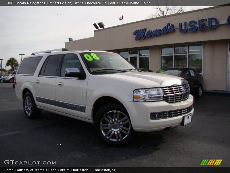 White Chocolate Tri Coat / Camel/Sand Piping 2008 Lincoln Navigator L Limited Edition