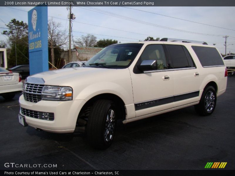 White Chocolate Tri Coat / Camel/Sand Piping 2008 Lincoln Navigator L Limited Edition